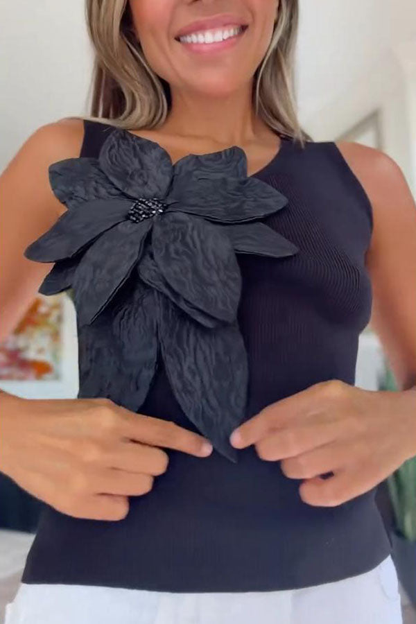 Flora 3D Beaded Floral Top