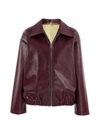 Large Lapel Leather Loose Jacket