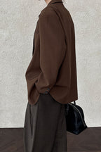 Waffle Textured Oversized Blazer