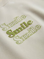 Smile Print Pull Over Oversized Hoodie