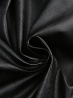 Hooded Ultra Short Leather Smock Jacket