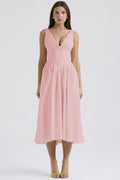 Pink cotton corset sundress