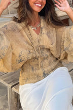 Bohemian Style Ibiza Embroidered Wide-sleeved Shirt