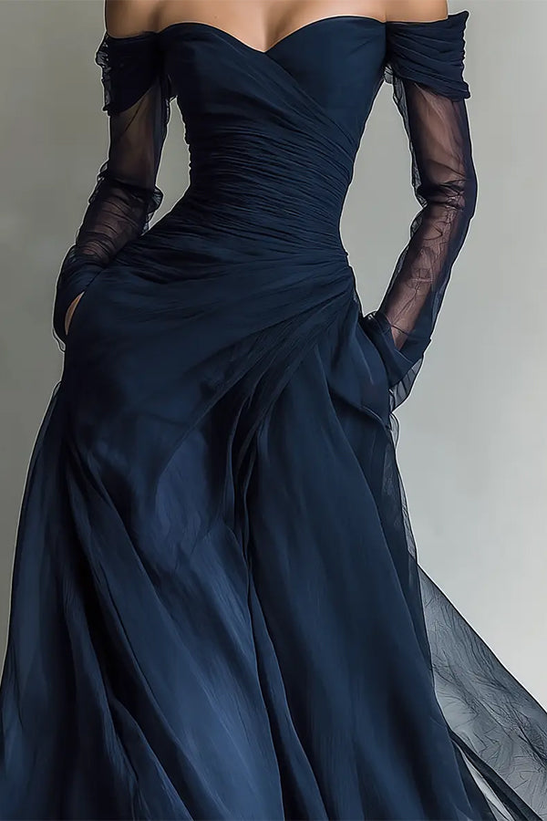 Giselle Ruched Sweetheart Maxi Dress