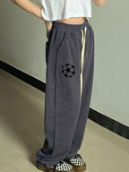 Star Print Drawstring Sweatpants