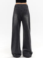 Retro Washed Distressed Boyfriend Jeans
