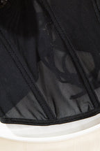 Tie Front Sequin Underwire Corset