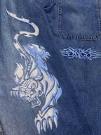 Retro Embroidery Hip Hop Street Boyfriend Jeans