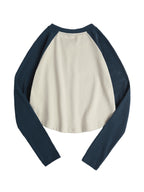 Kitten Print Raglan Long Sleeve Tee