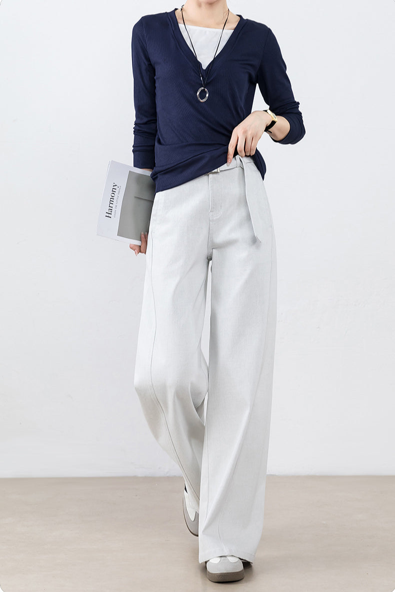 High Waist Loose Straight Leg Jeans