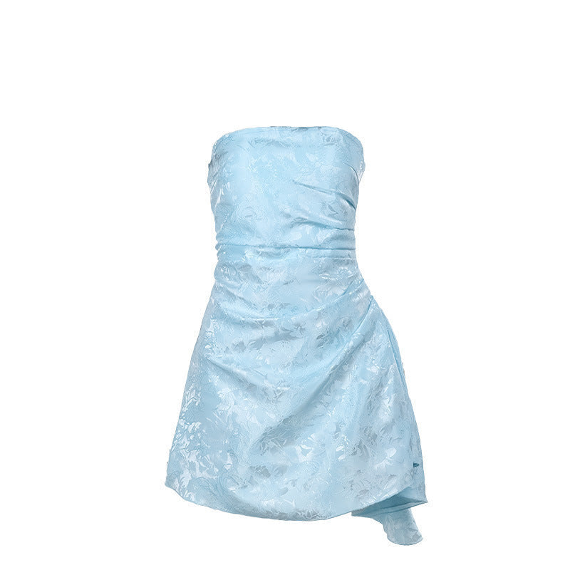 Jacquard Tube Top Dress for Women