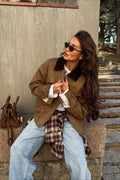 Retro Fitted Corduroy Jacket
