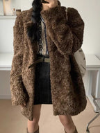 Vintage Brown Faux Fur Jacket