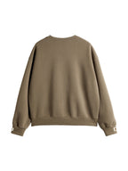 Solid Color Sleeve Embellished Oversized Hoodie