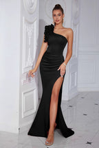 Elegant Black Slim Fit Party Dress