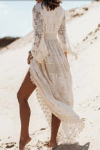 Lace V-Neck Hollow Dress