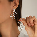 Irregular Flower Metal Earrings