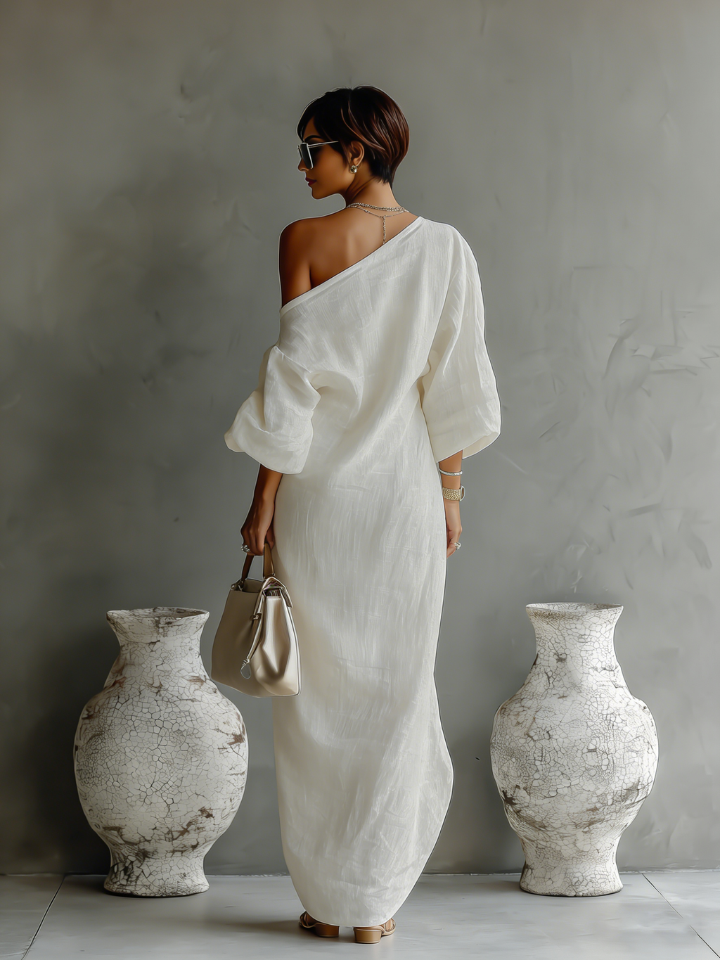 | Ivory Linen Dress