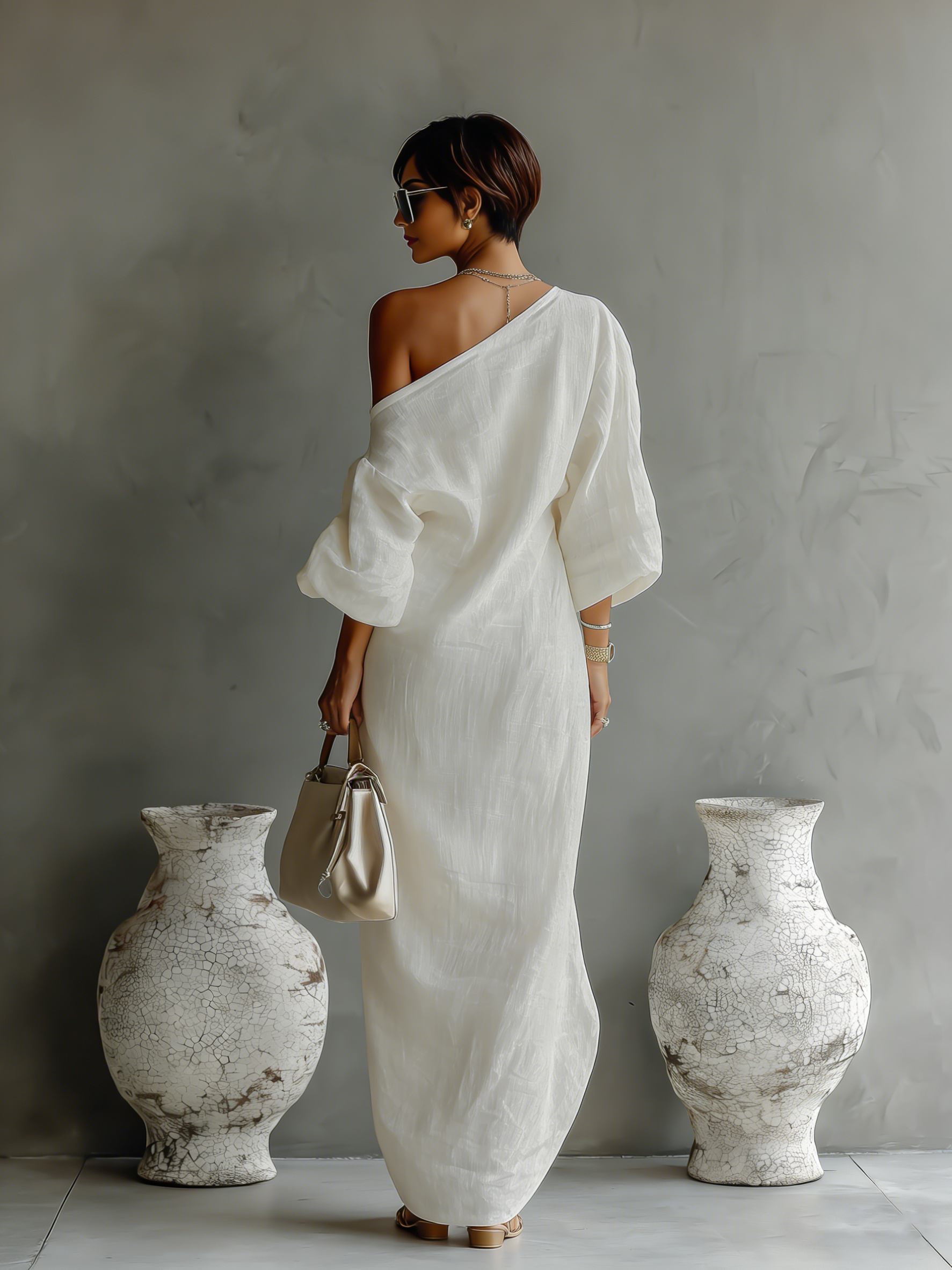 | Ivory Linen Dress
