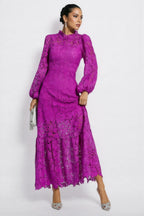 Viney Purple Cut Out Maxi Dress