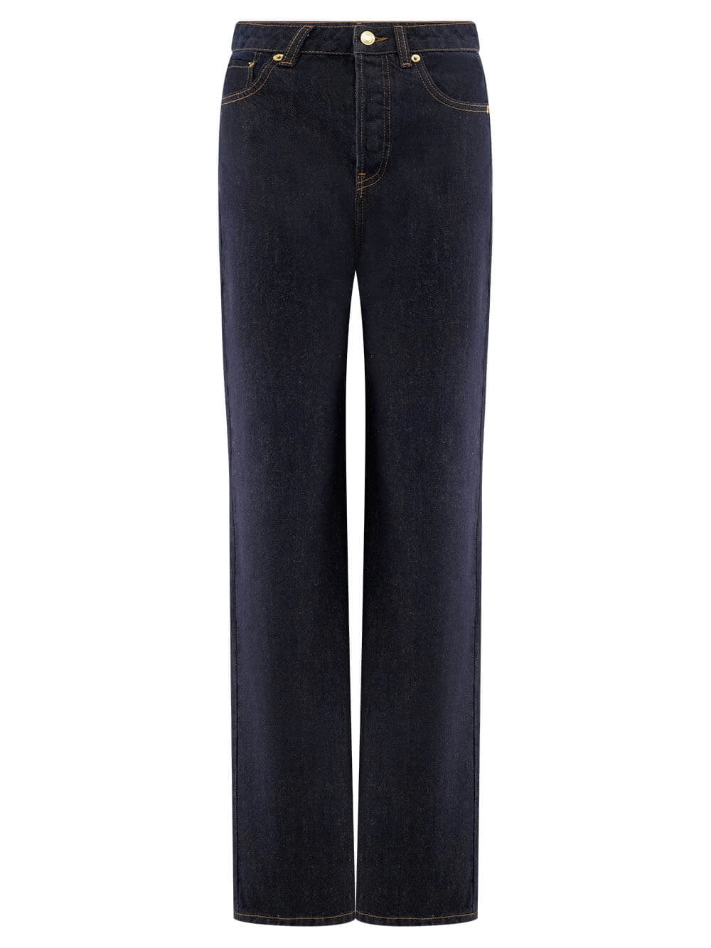 Stassi Denim High Waist Pocketed Straight Leg Jeans
