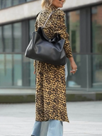 Ursula - Leopard Velvet Trench Jacket