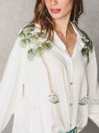Summer Tropical Style Unique Print Loose Tops