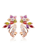 Multicolor AAA Zircon Stone Big Stud Earrings