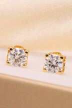 Blue Zone Planet | 1 Carat Lab-Grown Diamond 18K Gold Stud Earrings