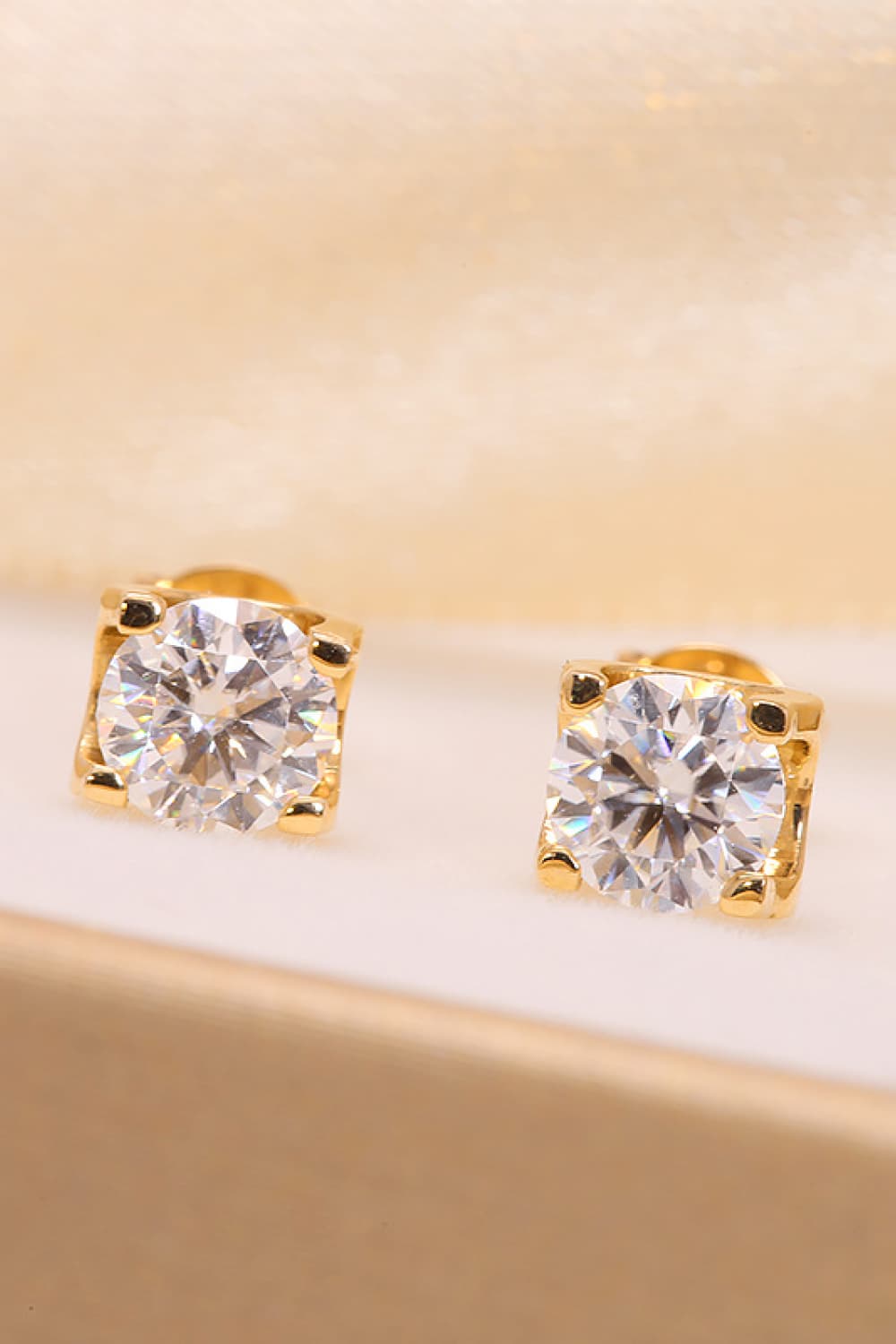 Blue Zone Planet | 1 Carat Lab-Grown Diamond 18K Gold Stud Earrings