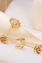 Blue Zone Planet | 1 Carat Lab-Grown Diamond 18K Gold Stud Earrings