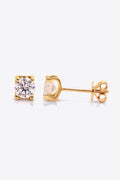 Blue Zone Planet | 1 Carat Lab-Grown Diamond 18K Gold Stud Earrings