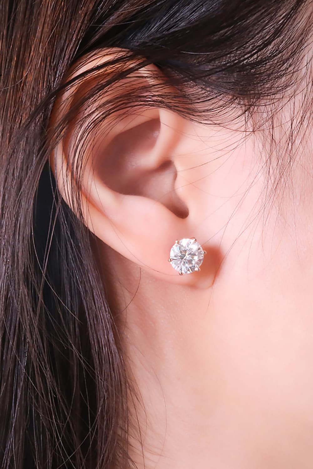 Blue Zone Planet | 1 Carat Lab-Grown Diamond 18K Rose Gold Stud Earrings