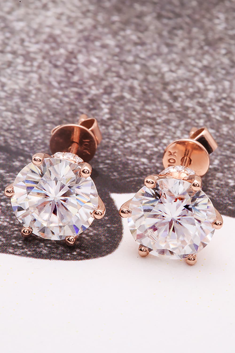 Blue Zone Planet | 1 Carat Lab-Grown Diamond 18K Rose Gold Stud Earrings