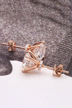 Blue Zone Planet | 1 Carat Lab-Grown Diamond 18K Rose Gold Stud Earrings