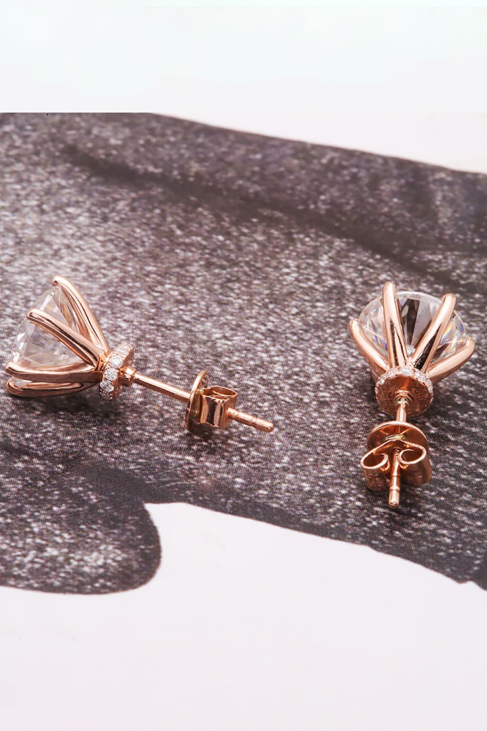 Blue Zone Planet | 1 Carat Lab-Grown Diamond 18K Rose Gold Stud Earrings