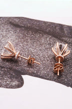 Blue Zone Planet | 1 Carat Lab-Grown Diamond 18K Rose Gold Stud Earrings