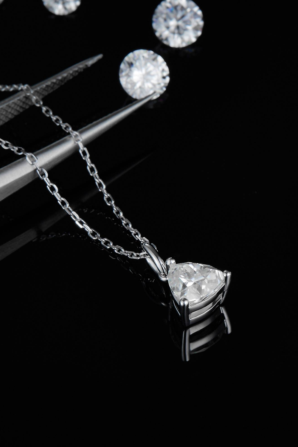 Blue Zone Planet | 1 Carat Moissanite Pendant 925 Sterling Silver Necklace