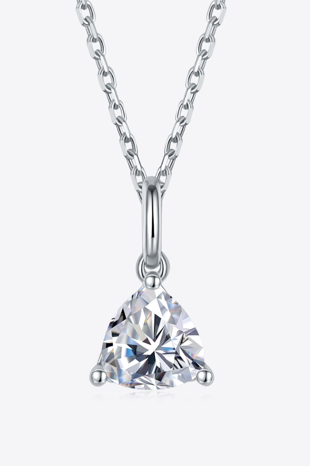 Blue Zone Planet | 1 Carat Moissanite Pendant 925 Sterling Silver Necklace