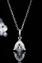 Blue Zone Planet | 1 Carat Moissanite Pendant 925 Sterling Silver Necklace