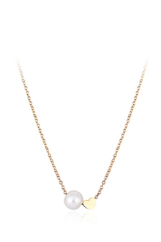 Sweet Heart Pearl Necklace