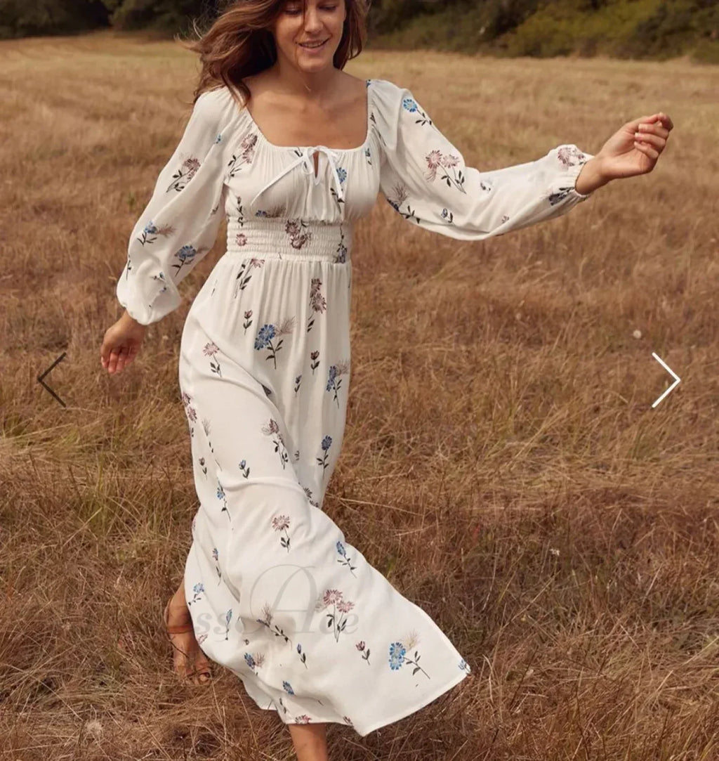 100% Cotton White Maxi Dress