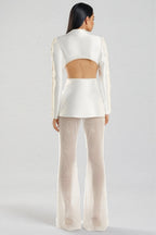 Kari 3D Flower Pearl Blazer