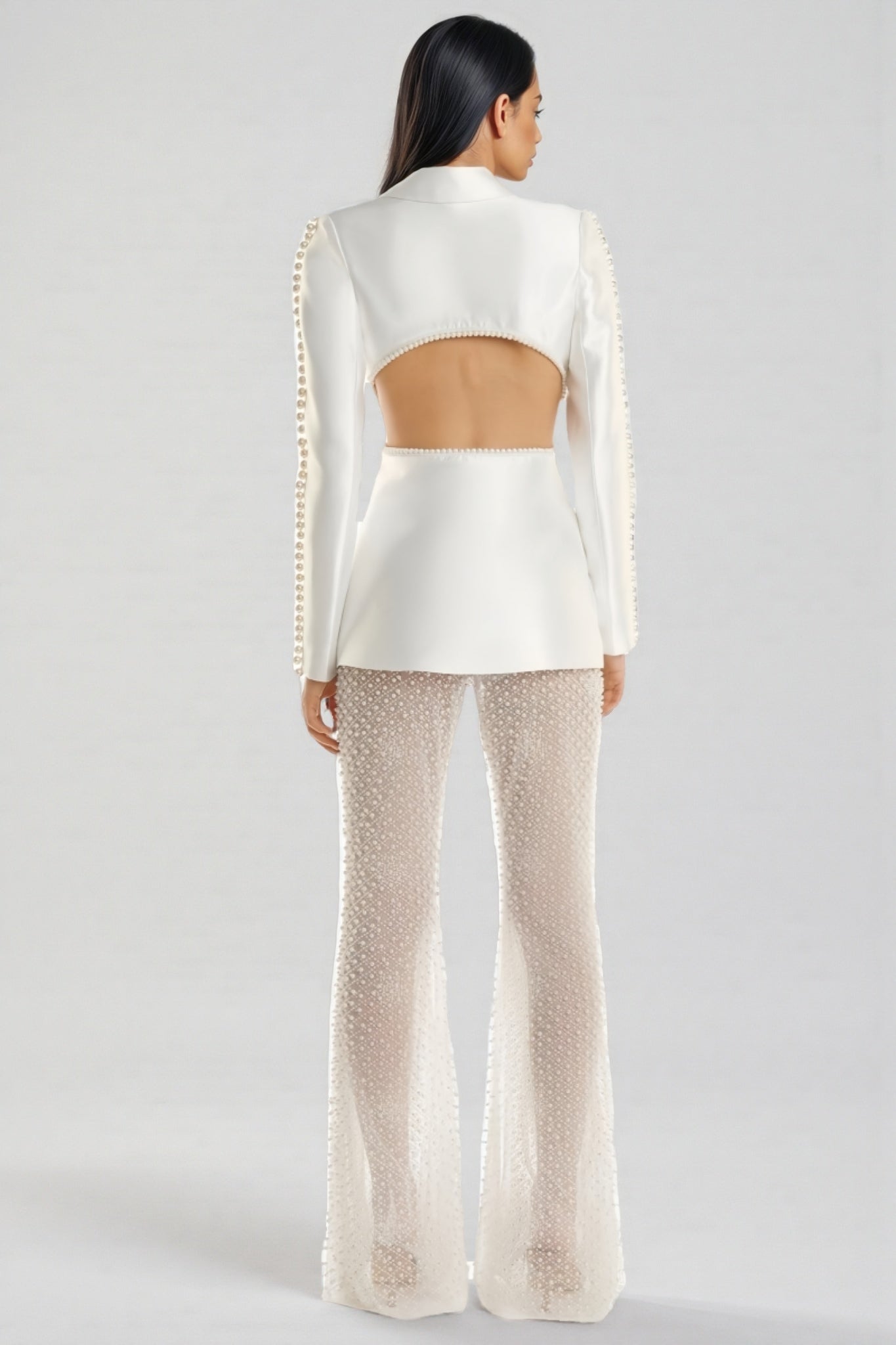 Kari 3D Flower Pearl Blazer