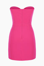 Rita Aesthetic Mignon Mini Tube Dress with Cut Out and Bow Chic Silhouette Collection