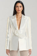Kari 3D Flower Pearl Blazer