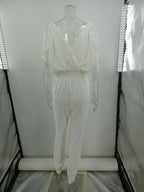 V neck Plunge Casual Jumpsuit
