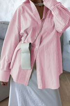 Effortless Cool _ Oversized Striped Button-Down Shirt
