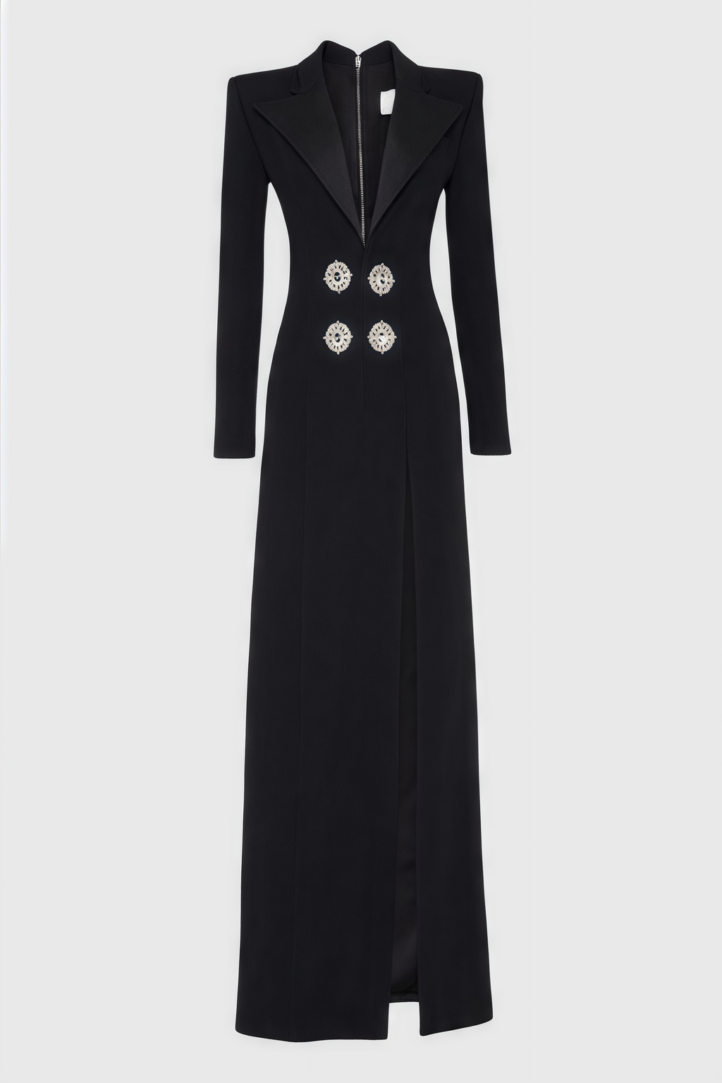 Vennan Crystal Embellished V-Neck Maxi Dress
