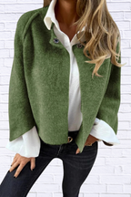 Full Size Solid Color Long Sleeve Outerwear Plus Size